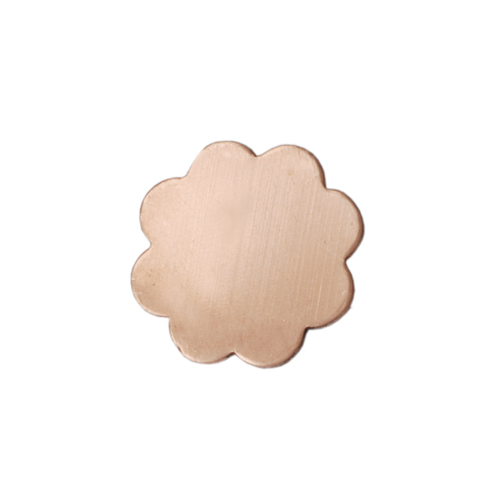 Metal Stamping Blanks Copper Flower with 8 Petals, 14mm (.55"), 24g